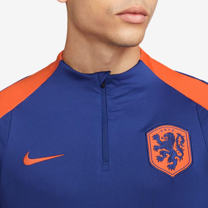 Nike Dri-Fit Netherlands 2024 Strike Drill Long Sleeve Soccer Shirt Men Tops FJ2997-455