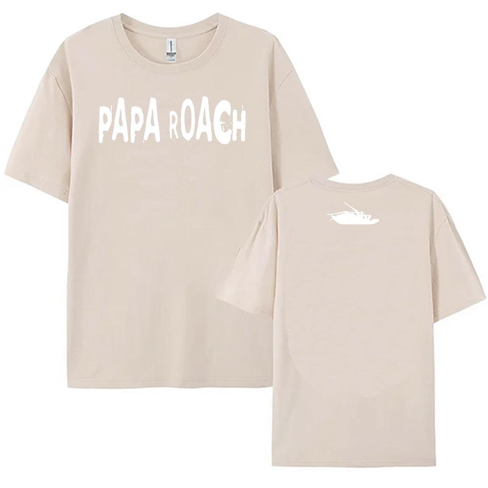 Cotton Summer Tees PAPA ROACH Heavy Mental Band Tshirts Graphic Clothing for Women Short Sleeve Unisex Streetwear O-neck Female Top