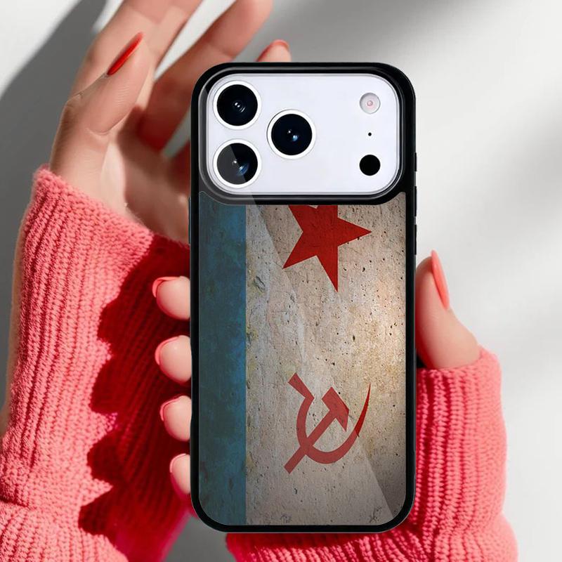 

Russia Soviet Union Flag Phone Case for iPhone 17 Air 16e 15 14 13 Pro Max Back Cover for 12 11 Pro Coque iPhone Air