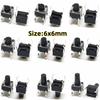 20PCS PCB Momentary Tactile Tact Mini Push Button Switch Panel DIP 4Pin Micro Switch 6*6*4.3/5/6/7/8/8.5/9/10/11/12/13/14/15MM Switches4