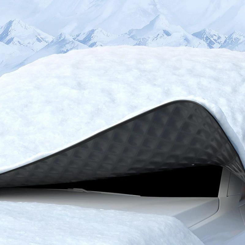 Housses de pare-brise de voiture Pare-neige Imperméable Hiver Extérieur Auvent Pare-soleil Housse de Protection Moitié Pare-soleil Externe pour Fenêtre Avant