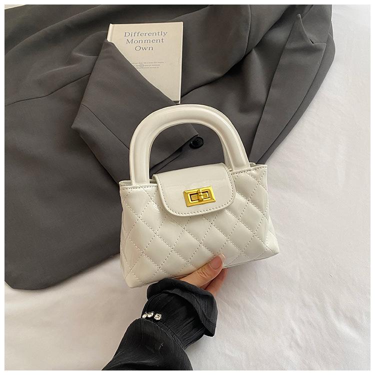 

Korean version of diamond handbag bag women s 2025 summer new foreign style retro style versatile fashion shoulder messenger bag tide білий