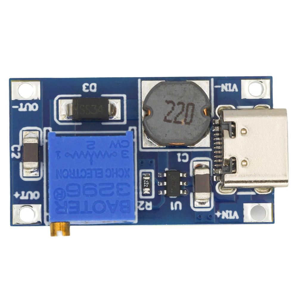 MT3608 DC-DC Adjustable Boost Module 2A Boost Plate Step Up Module With/without MICRO USB / Type-c 2V-24V To 5V 9V 12V 28V