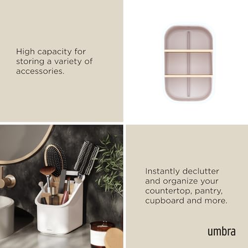 Official Umbra Bellwood Kitchen Utensil Stand, White/Natural, Kitchen Storage