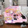 Custom Name Kawaii Characters Adventure Party Blanket For Couch Bed Plush Cozy Fuzzy Blanket Super Soft Warm Blankets For Fall And Winter 091623