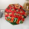 Cristiano Ronaldo Print Automatic Umbrella, 8 Rib Iron Frame, Plastic Handle, Suitable for Outdoor Travel &Daily , Ideal Gift