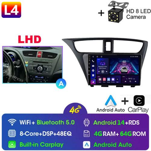 Fortress For Honda CIVIC Hatchback 2012 - 2017 Car Radio Android Multimedia Video Player Navigation GPS Stereo HU No 2 Din 2din