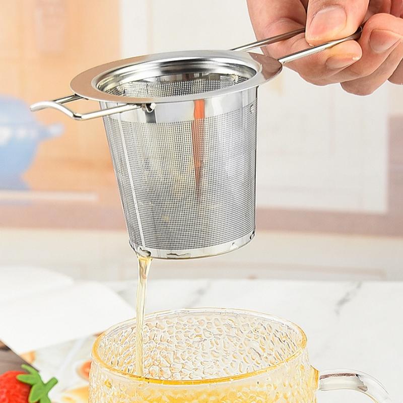 Hot! 1PC 304 Stainless Steel Reusable Tea Infuser Tea Strainer Teapot Loose Tea Leaf Spice Tea Filter Kitchen Accessories
