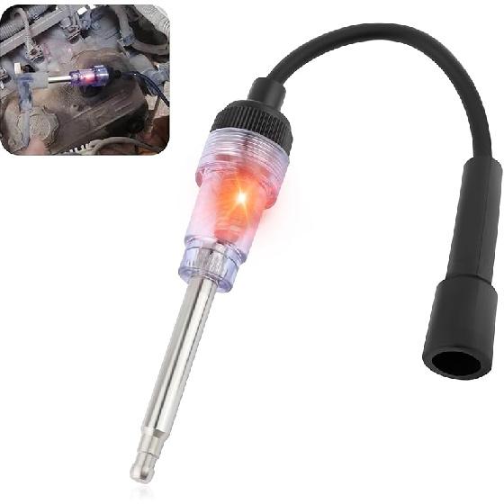 Spark Plug Tester With Indicator Lights,Spark Tester Small Engine For Check Ignition System,Universal Ignition Coil Tester Tool Car Accessories For