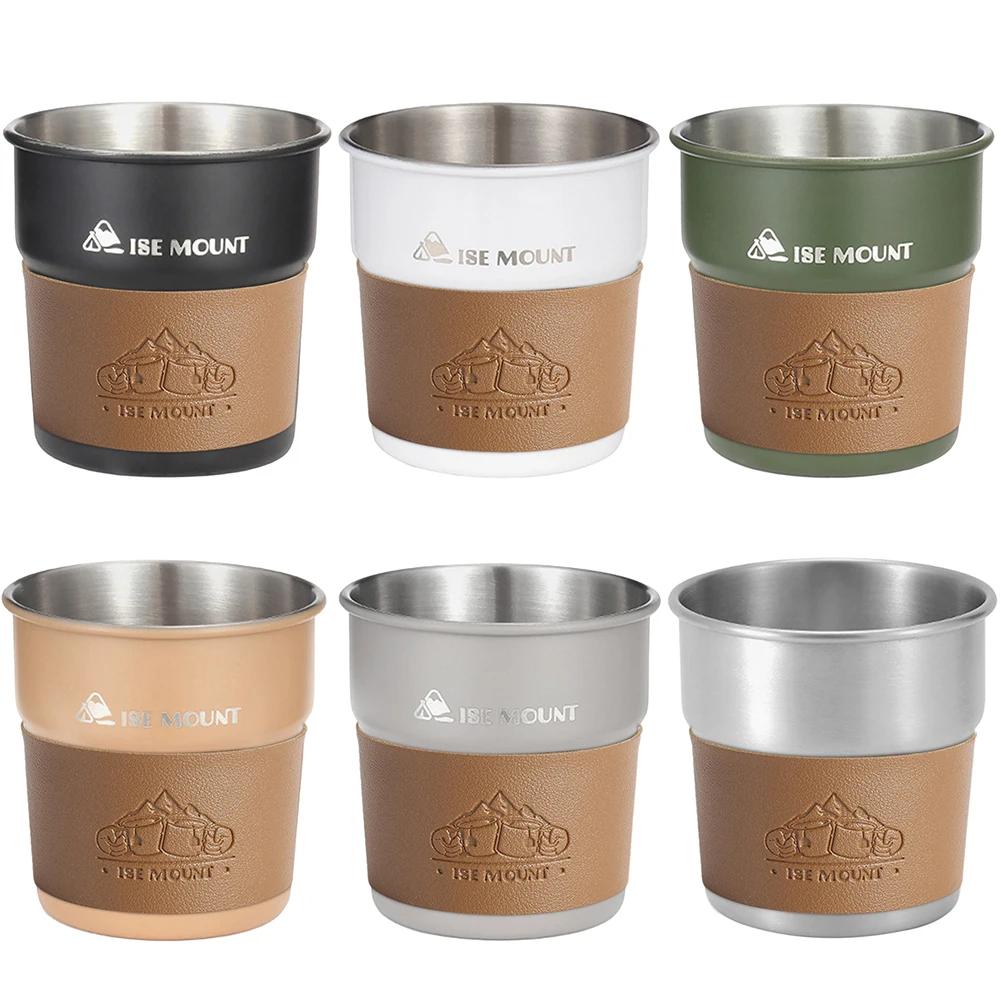 300ML Beer Wine Cups Stainless Steel Camping Cup Coffee Cup Portable Lightweight for Home and Outdoor Use