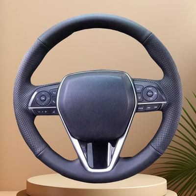 Customized Microfiber Leather Car Steering Wheel Cover For Toyota Avalon Camry 2018-2022 Crown 2018-2022 Corolla 2018-2022 RAV4