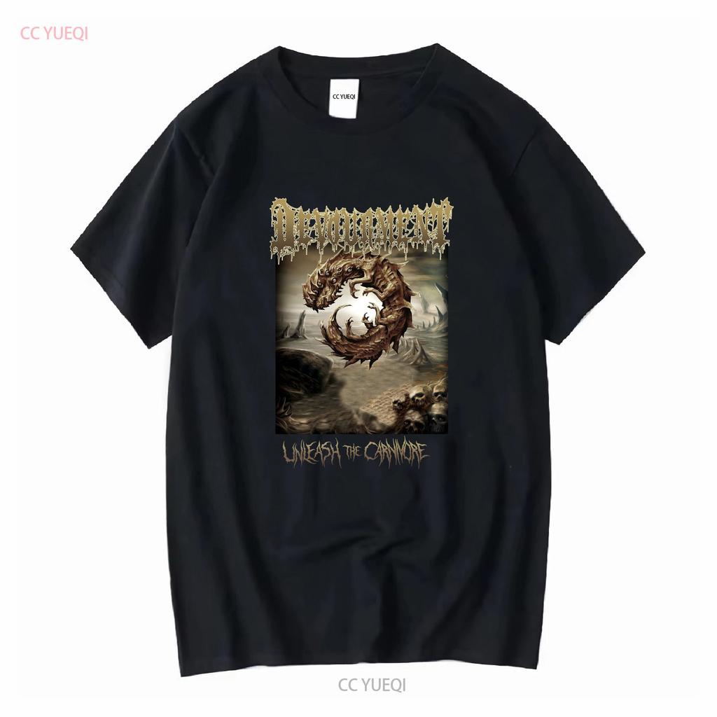 Devourment Unleash The Carnivore Koszulka Czarna Męska S do 3XL PM904 vintage Sprana męska Oddychająca Wszechstronna Miękka Unisex Codzienna