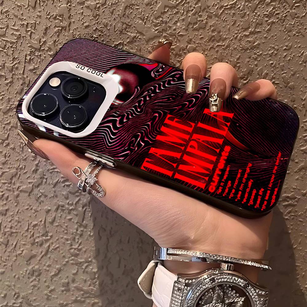 Band T-Tame Impala Handyhülle Für IPhone 17 16 15 14 11 12 13 Pro Max Plus Pro Farbige Silberne Hülle