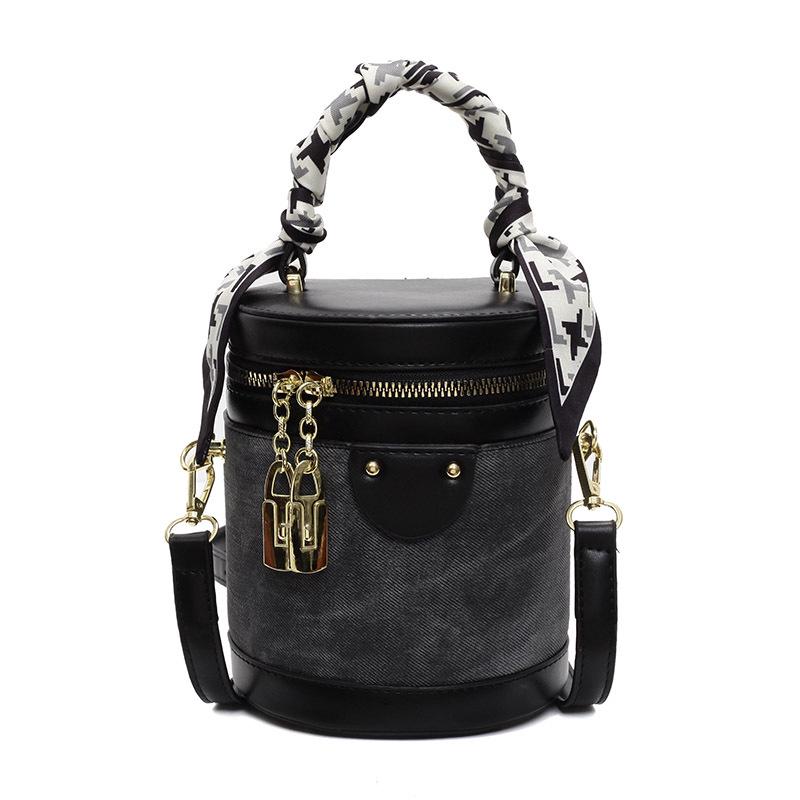 Minimalistická crossbody taška s barevnými bloky: Dámská válcová kabelka na podzim/zimu 2025 - Pokročilá, módní, všestranná