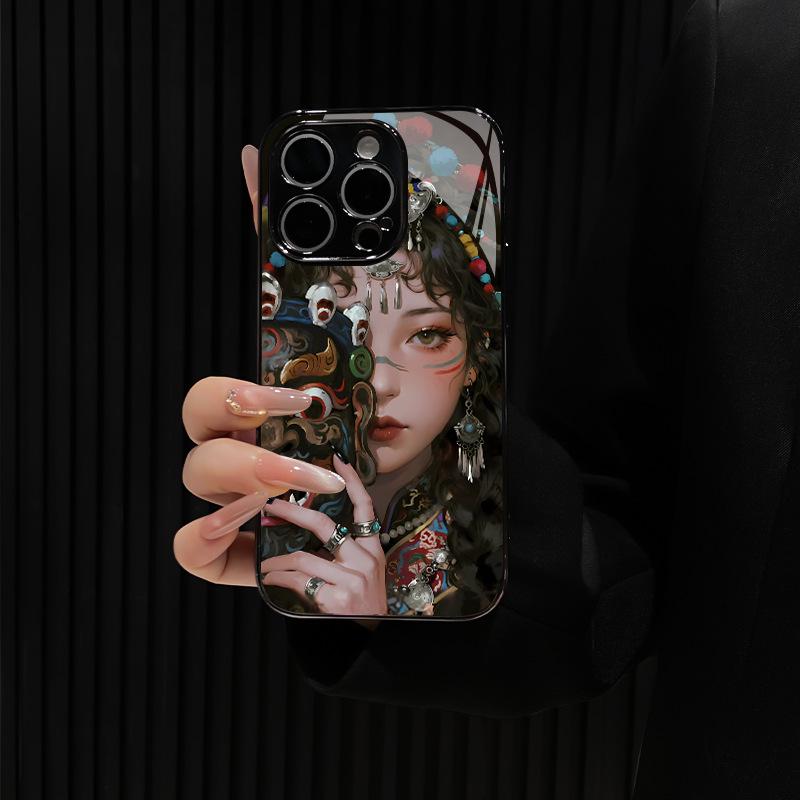 Mask Girl for Apple 17 Mobile Phone Case Iphone15promax New Internet Celebrity Senior Sense 16promax