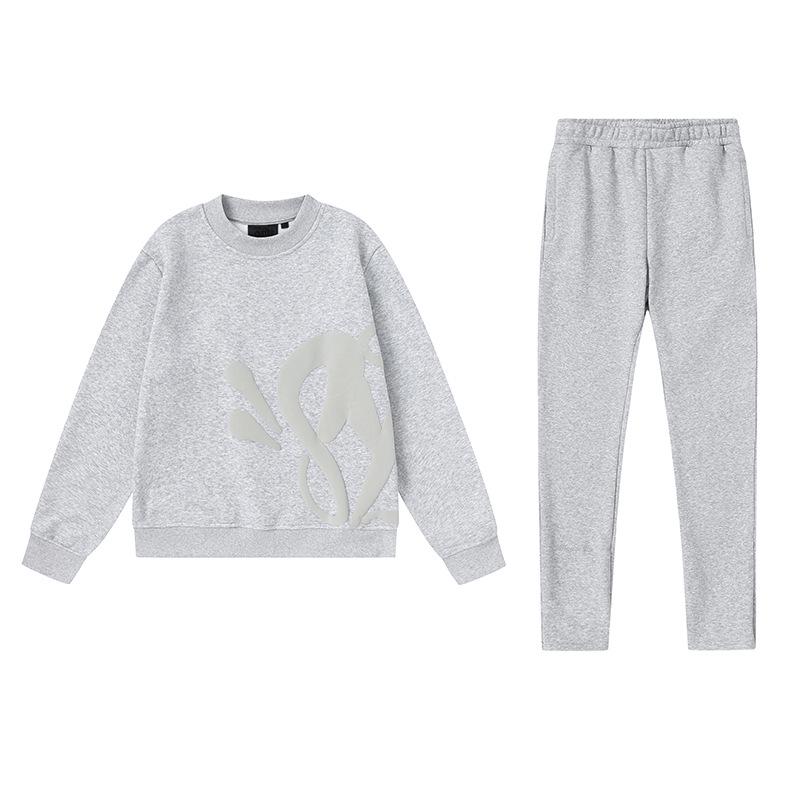 Synaworld Męski Hip Hop Streetwear Bluza z kapturem z okrągłym dekoltem i pluszowym podszyciem & Luźny komplet sportowy