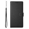 For Samsung Galaxy A17 5G Case Magnetic Snap Litchi Texture Leather Wallet Phone Cover with Wrist Strap