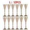 Gold Metal Trumpet Vase Stand Cone Flower Holder for Wedding Table Centerpiece, Party & Home Decor 3 Sizes Choose