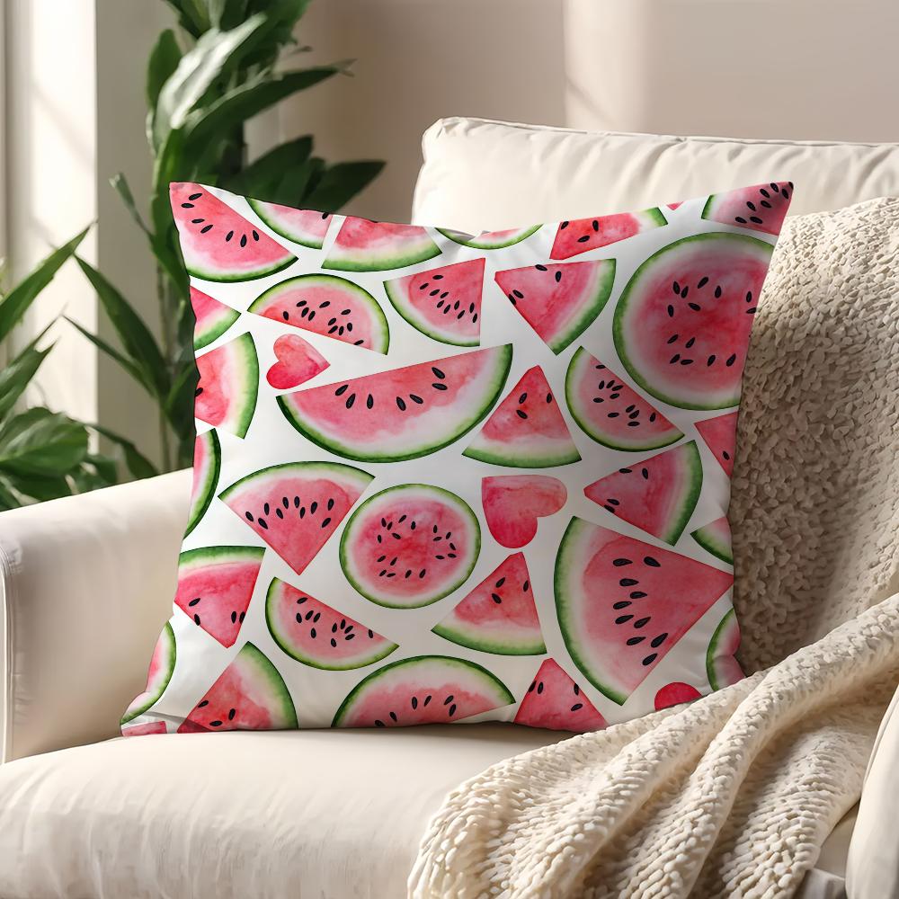Summer Fruit Watermelon Pattern Cushion Cover For Pillow Printing Sofa Decoration Home Car Room Coffee Office Nordic Simplicity