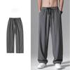 Dehnbare Freizeithose für Herren mit Taschen, Kordelzug-Design, einfarbig, schnell trocknend, gerade Hose in voller Länge
