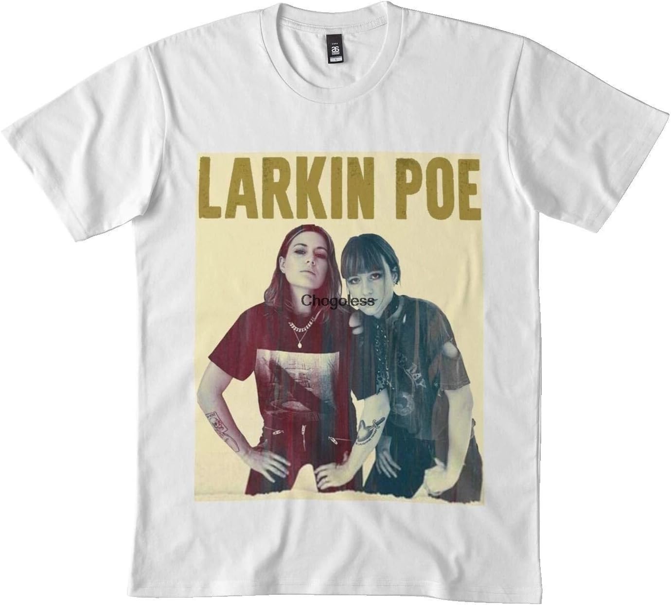 Larkin Poe Tour Slim Fit Men T Shirt Black 4XL белый