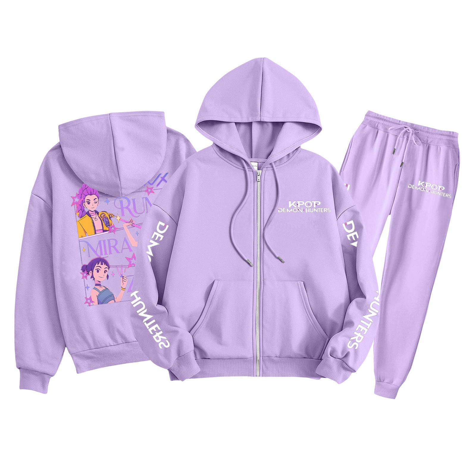 

Детская мода Толстовка с длинным рукавом, на молнии, с капюшоном, спортивные штаны с принтом, комплект толстовки с карманами 150