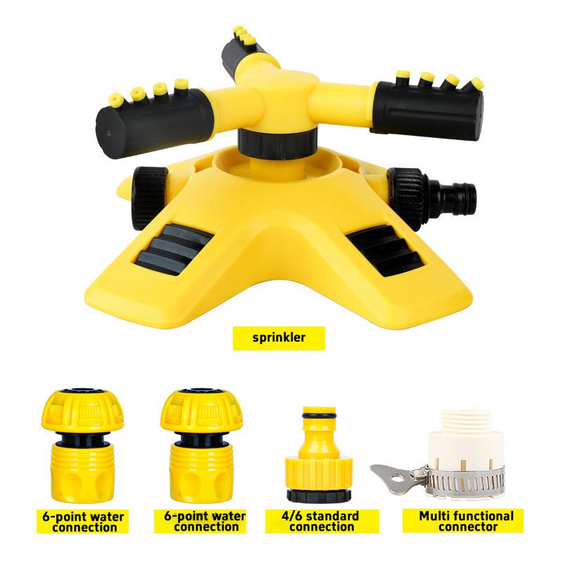 360 Degree Automatic Rotating Sprinkler Head Three Way Rotary Nozzle Garden Lawn Nursery Irrigation Water Sprinkler