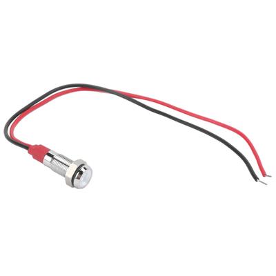 LED Metallanzeige 6mm Wasserdichte Signalleuchte für Pilotwagen LKW Boot mit Kabel 6VWeiß