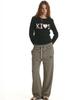 Kimseupeulesikoteunmakes Flat Kiss Logo Long Sleeve T-Shirt Black
