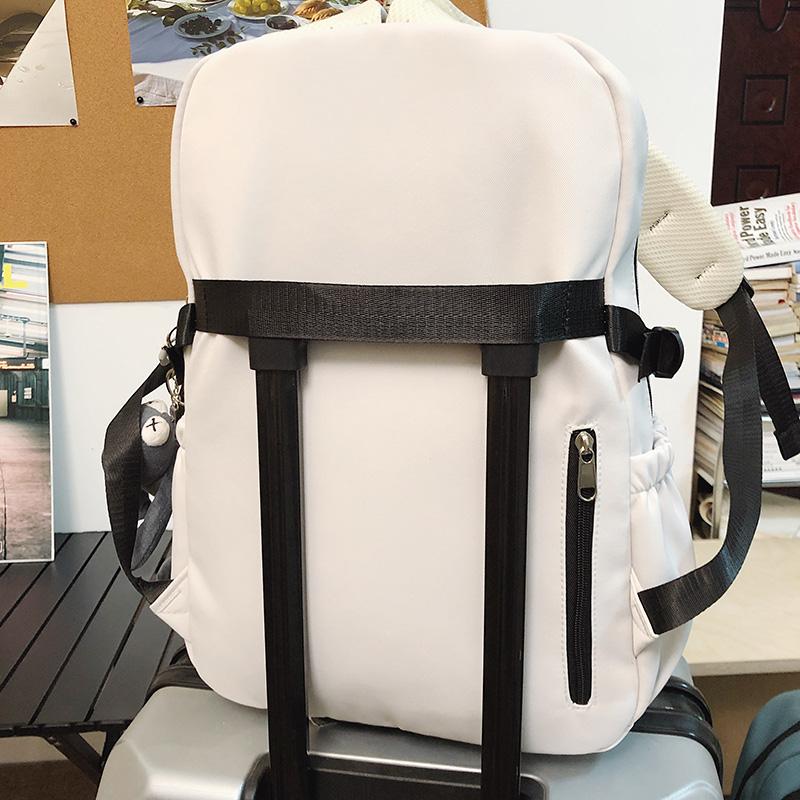 Men Travel Backpack Women Color Block Backpack Junior High School Student Schoolbag