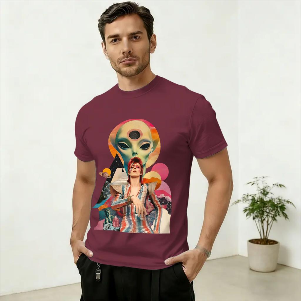 Streetwear TShirt Summer DDavids Bowieee Aliens Cat Phrase Hipster T Shirts Cotton Unisex Y2K Hot Sale Short Sleeve Top Tees