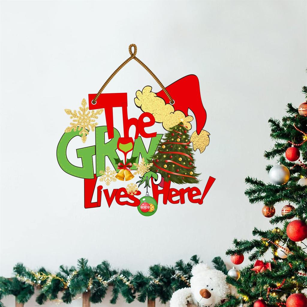 Green Christmas Personality Slogan Bedroom Living Room Study Background Wall Sticker