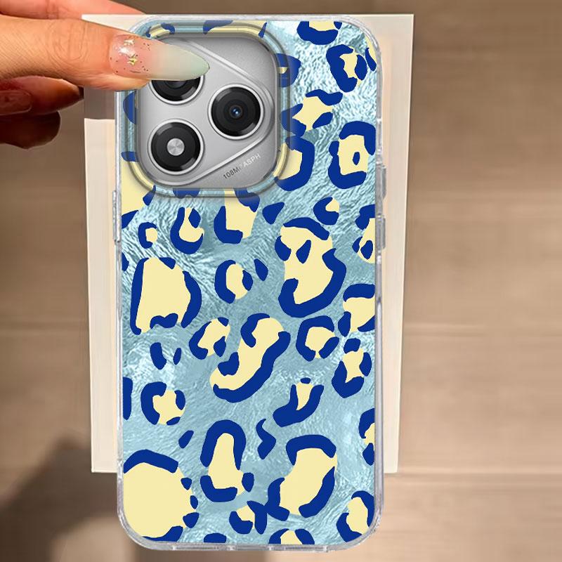 

Case For Honor 400 Lite 200 Pro 200Lite X9c X9a X8b X8a 5G Phone Cover Leopard Color Blocking Pattern Silicone For Honor 200 Bag Honor 200 Pro