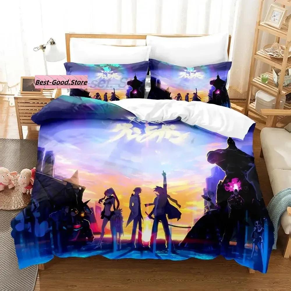 Nytt Tengen Toppa Gurren Lagann Sängklädesset Enkelt Twin Full Queen King Size Sängset Aldult Barn Sovrum 3D Anime Lakan Set