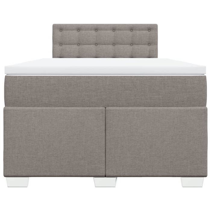Maison Exclusive - Sommier à lattes de lit avec matelas Taupe 120x200 cm Tissu