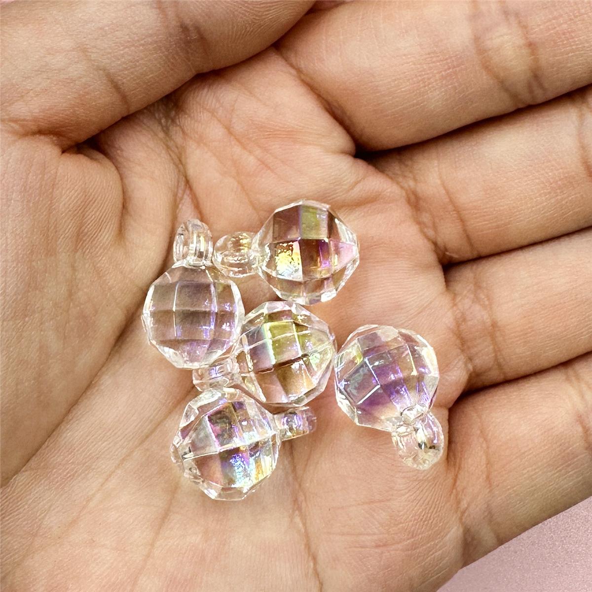 

Ювелирные аксессуары 5 шт. бусины «сделай сам» аксессуар для бисера кулон акрил 12*17,5 мм прозрачный круглый разноцветный белый