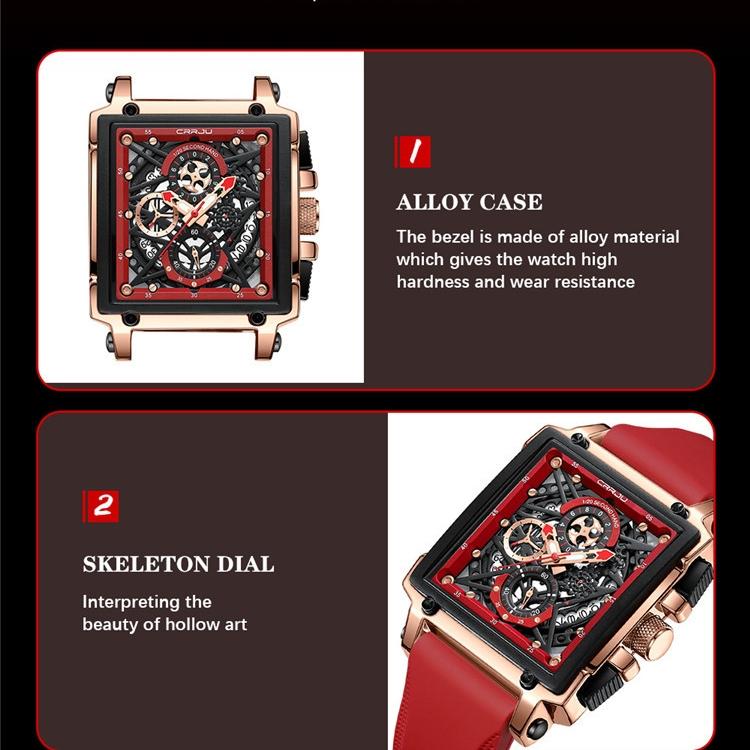 CRRJU/2312 New Belt Men's Watch Watch Simple Business Personality Multi-functional Men's Calendar