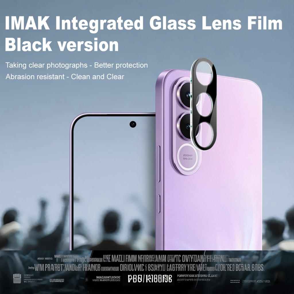 For Vivo V70 FE 5G Glass IMAK High Definition Integrated Glass Lens Film Black Version