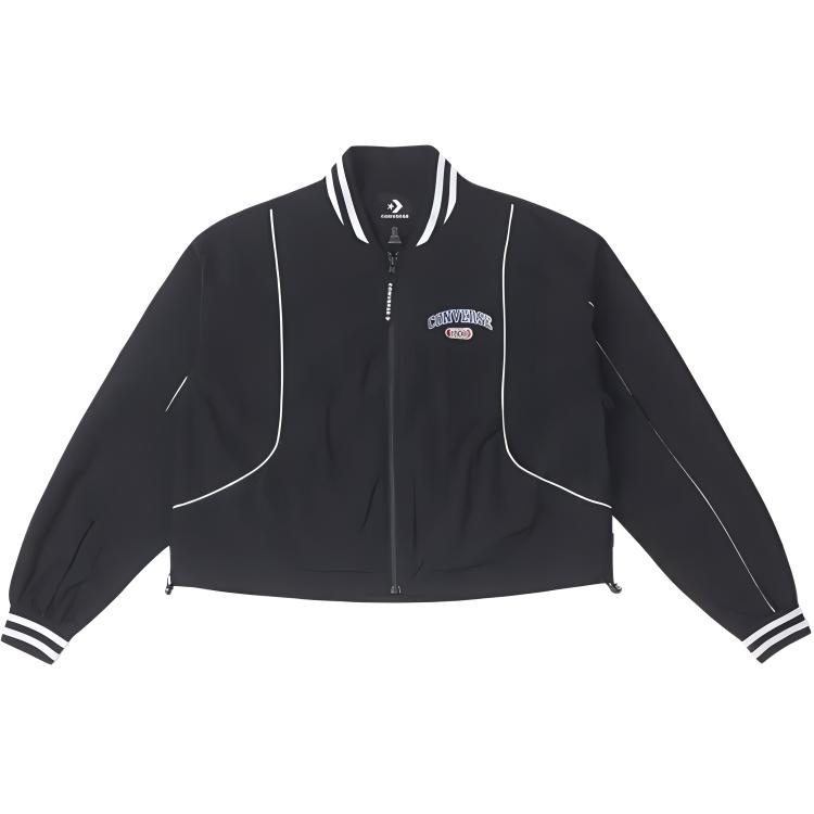 Converse Jackets Women s Black Stand Collar Moderate Other 10027663-A01 L