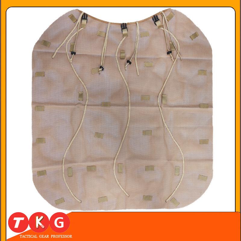 

Breathable Tactical Geely Suit Cloak Sniper Camouflage Suit Back cover Ghillie Cape Hangable yarn One size fits all світло-коричневого кольору