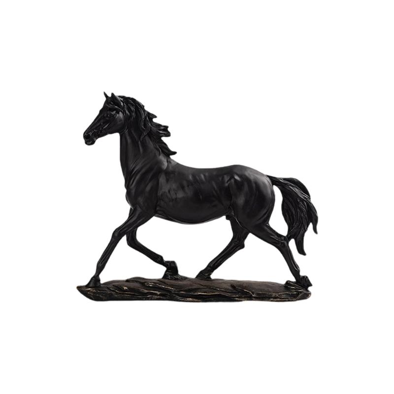 Resin Horse Statue Sculptures Decorative Animal Figurines Tabletop Ornament Symbols Wealth Career Home Decorations