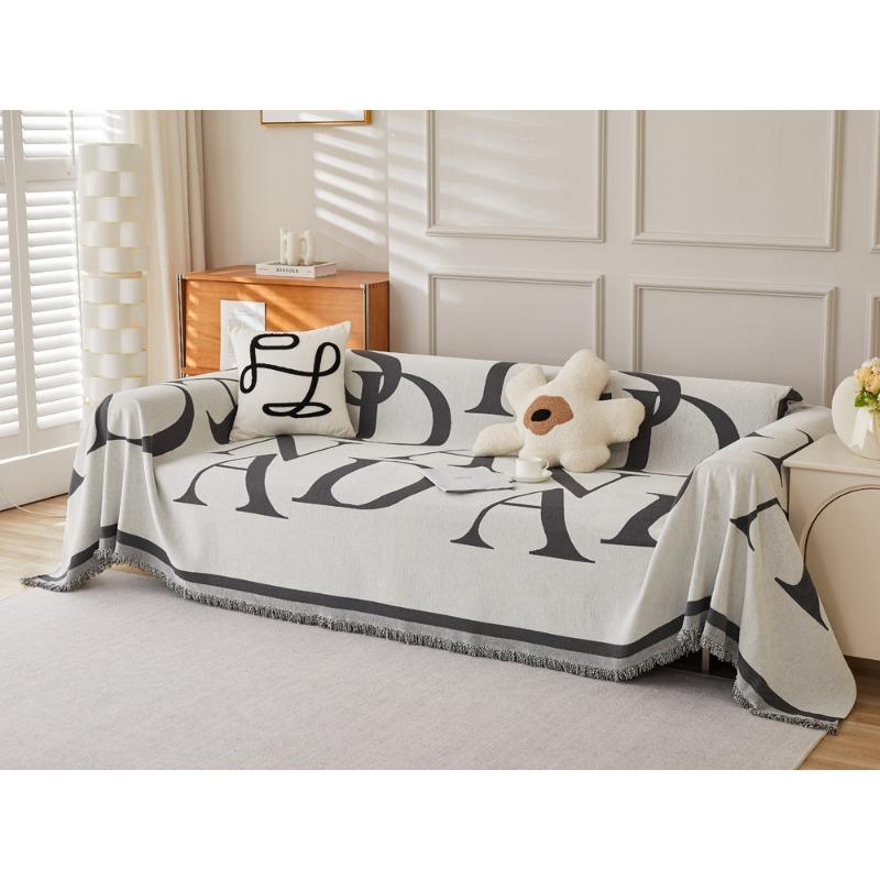 Letter Modern Simple Sofa Cover Cloth Four Seasons Universal Sofa Towel Non-Slip Full Cover Blanket Anti-Scratching Sofa Cover