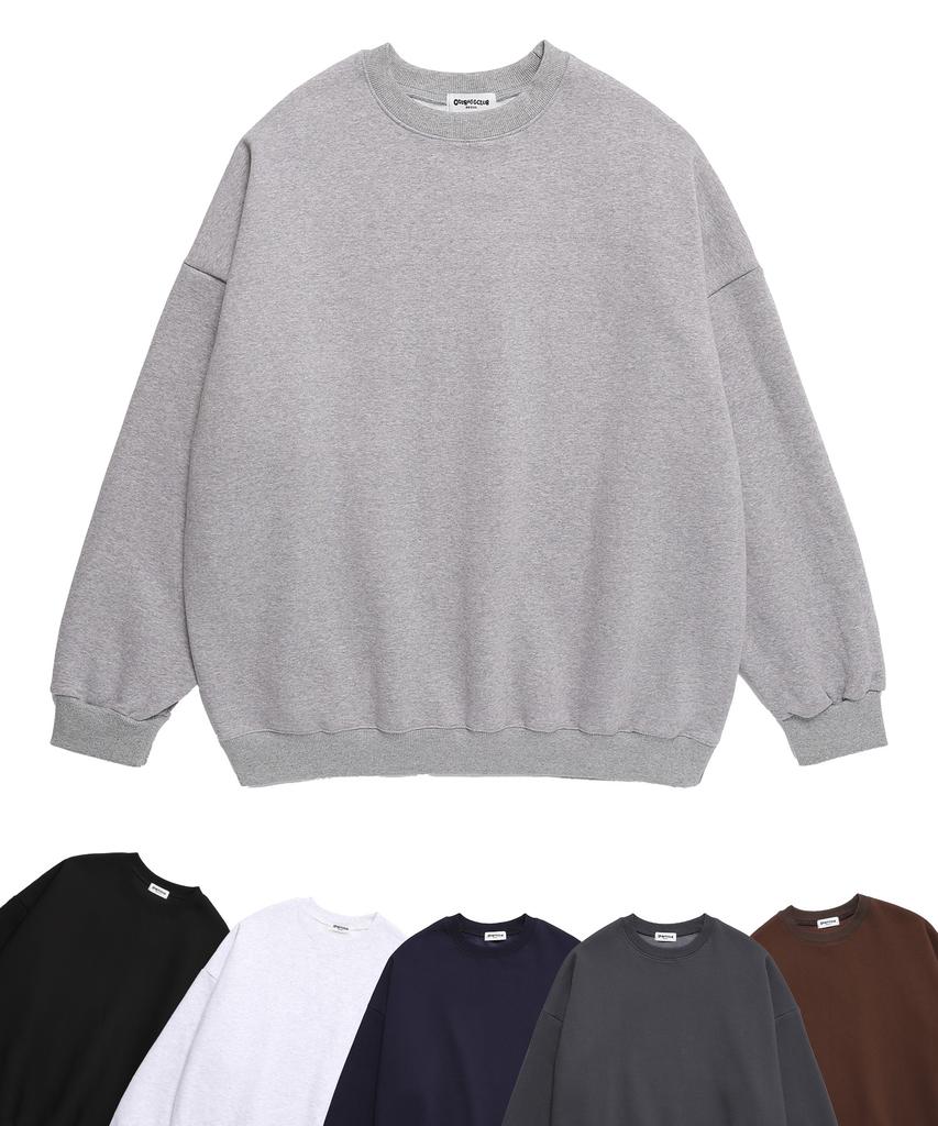 ODDBALLS CLUB Oversized Plain Fleece-Lined Sweatshirt 6 Colors