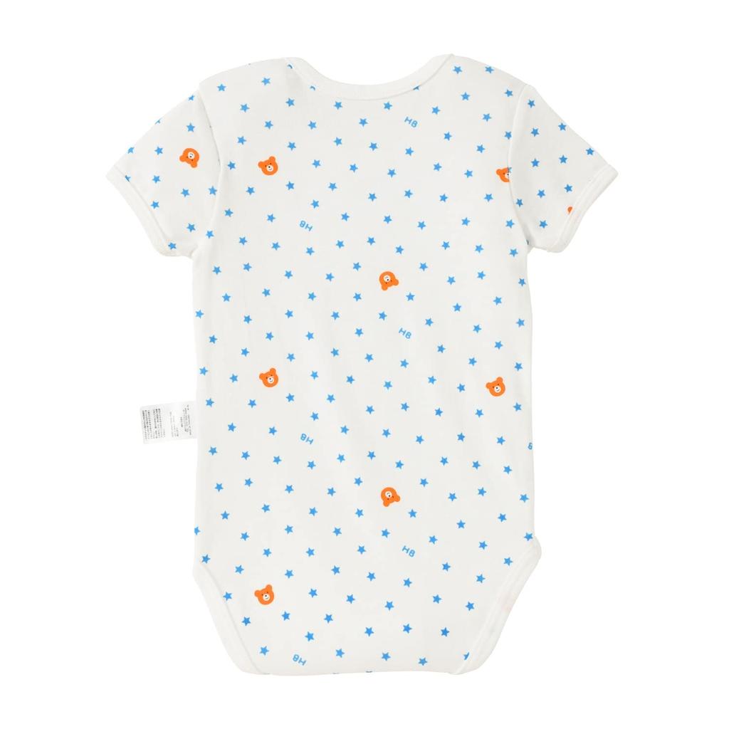 MIKI HOUSE HOT BISCUITS Short Sleeve Body Shirt Set (Pullover Style) 2-Piece (90cm, Blue) 74-9930-574