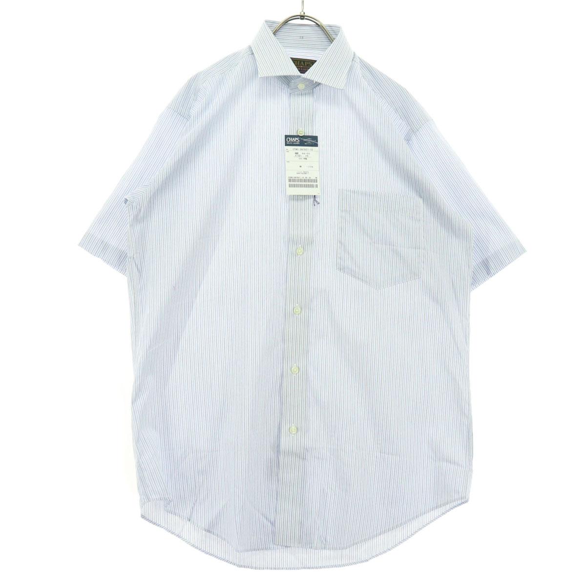 

неиспользованная рубашка CHAPS RALPH LAUREN с полосатым узором, с коротким рукавом, хлопковая, 38, мужская, б/у