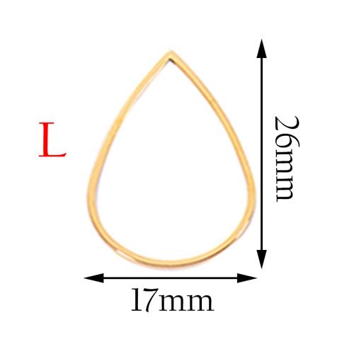 20pcs 3 Size Gold Stainless Steel Charm Pendant Open Bezels Hollow Pressed Resin Frame Mold Bezel DIY Jewelry Making Accessories