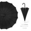 24-Rib Waterproof Umbrella, Double-Sized Reinforced Long-Handle Umbrella for Men, Wind-Resistant, Extra-Large Three-Person Straight Umbrella