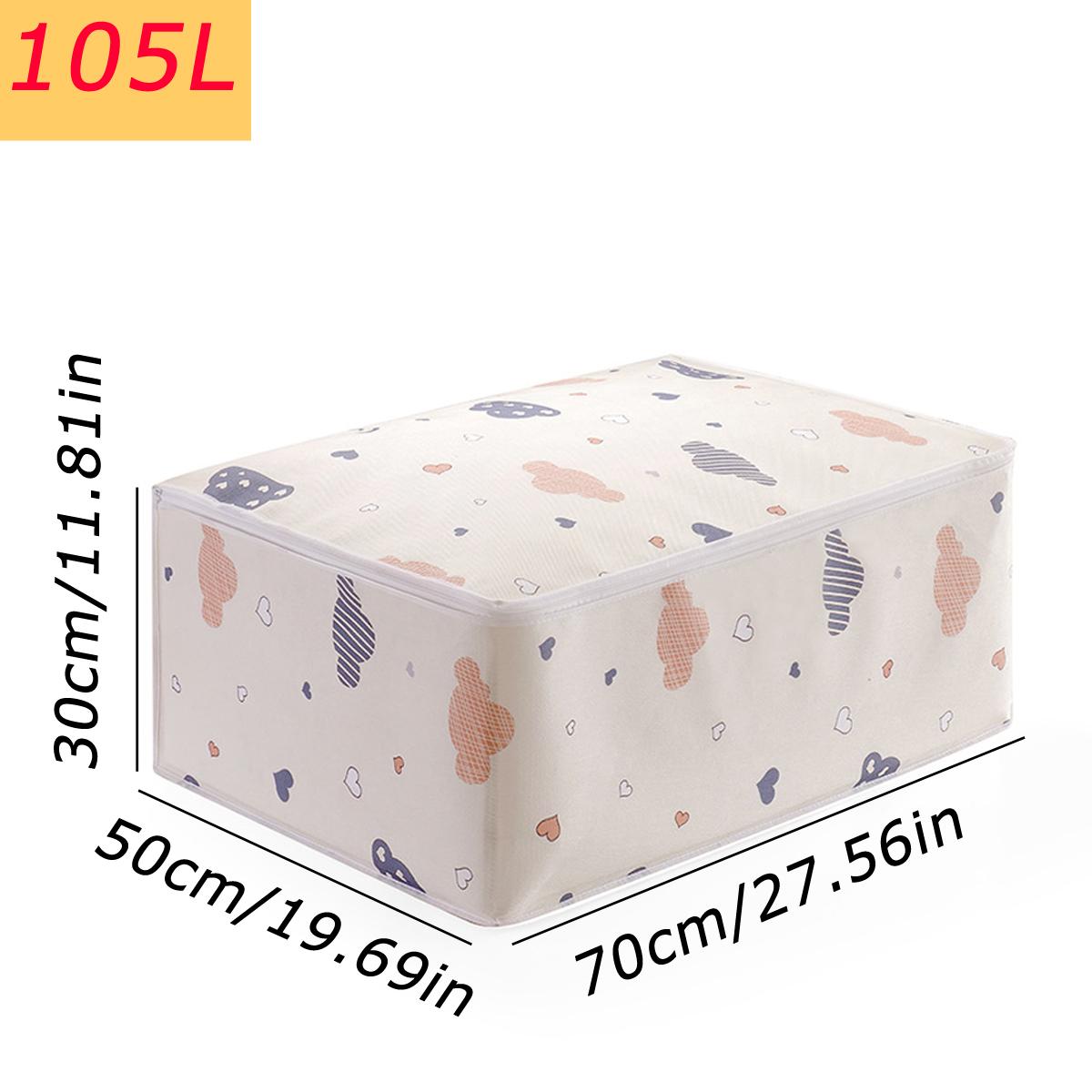 

Влагостойкий органайзер 105л, сумка для хранения одежды, одеяла, большая вместимость, сумки для сортировки одеял, пылезащитный шкаф для хранения под кроватью