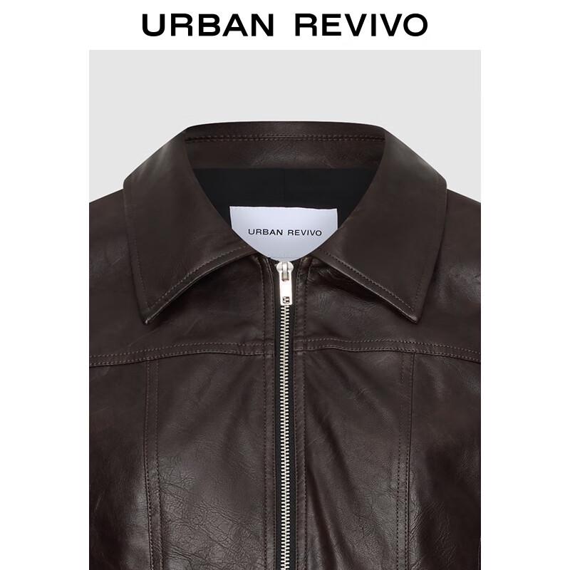 UR 2025 Winter Retro Multi-Zipper PU Jacket