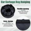2 PCS Car Trash Bags, Washable Car Garbage Bag Hanging, Detachable Trash Can With Top Elastic Vent & Sticky Strap Bottom Opening, Seat Back Tash Bag